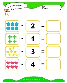 Çıkarma İşlemi Çalışma Sayfaları